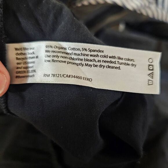 Eileen Fisher size 1X Organic Cotton and Spandex Ankle Pants Black - Picture 9 of 9